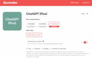 Shared ChatGPT Plus