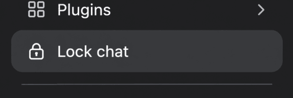 chatgpt lock chat
